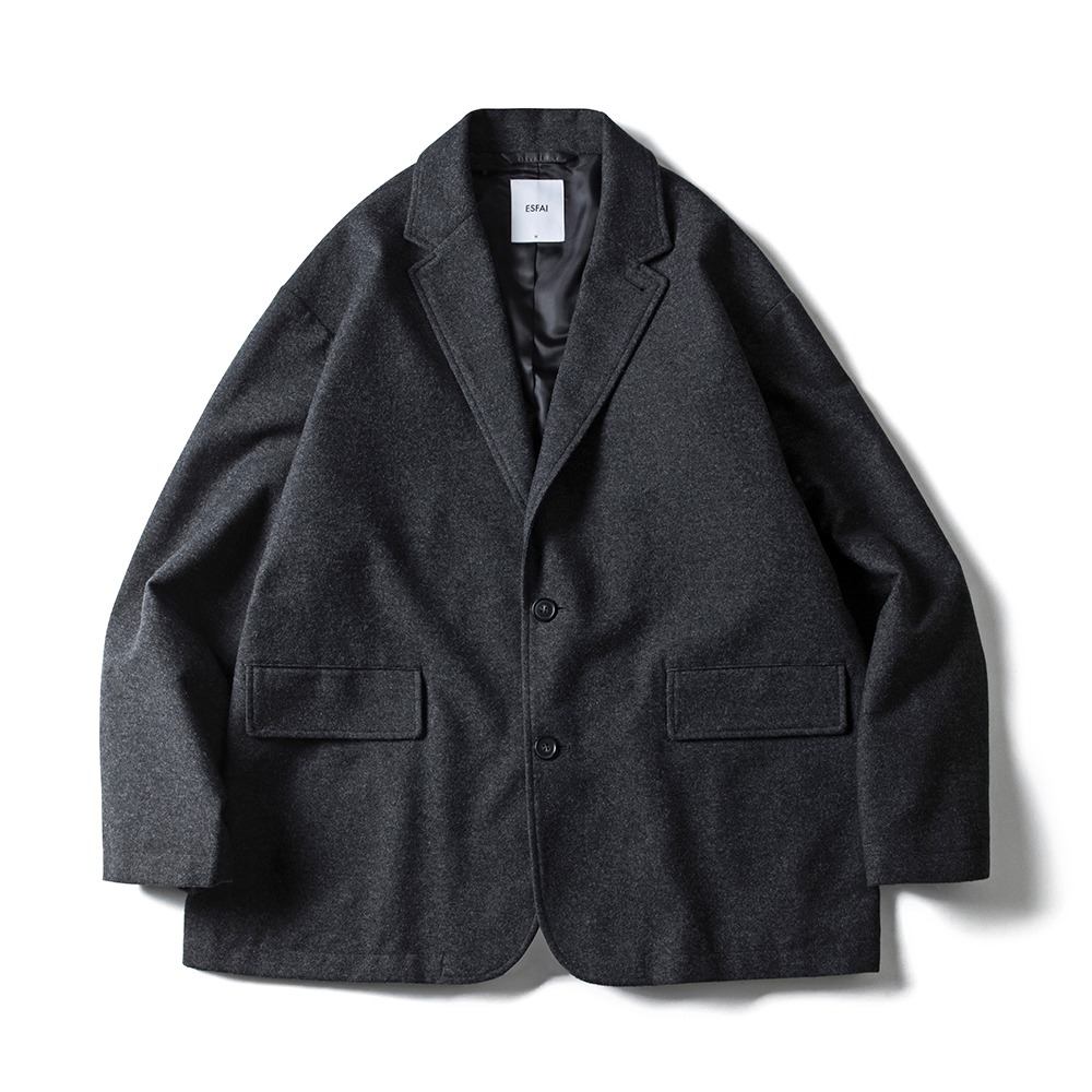 ESFAI A.W.O Set-up Over-fit Jacket(Charcoal Gray Melange)