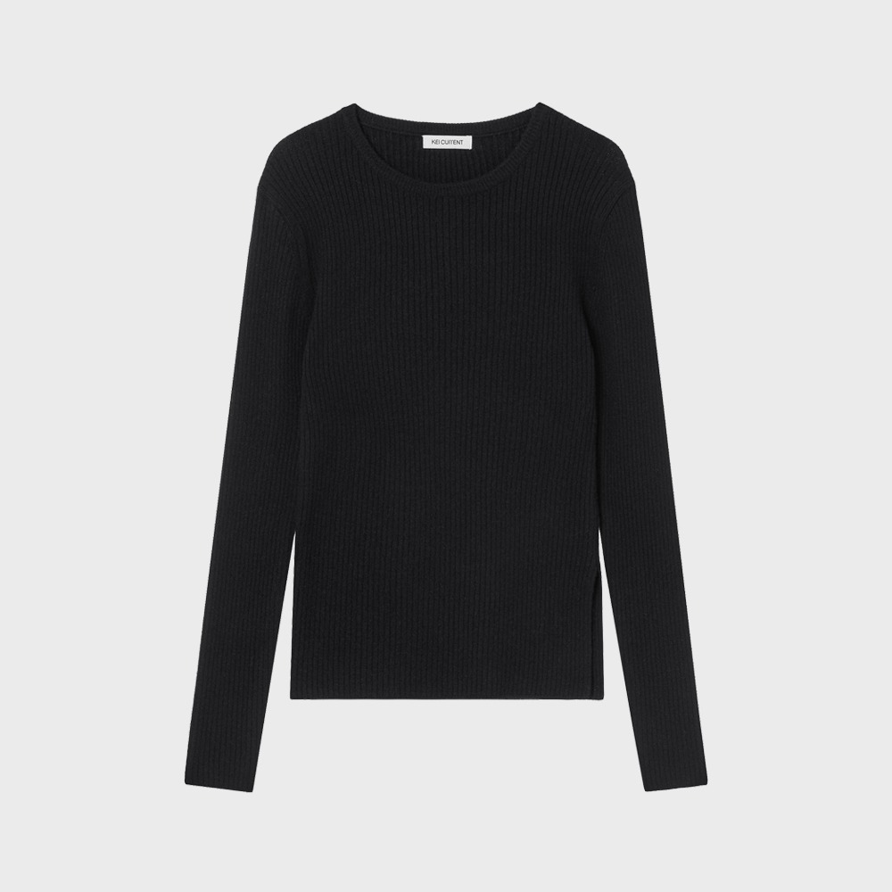 KEI CURRENTRib Sweater(Black)