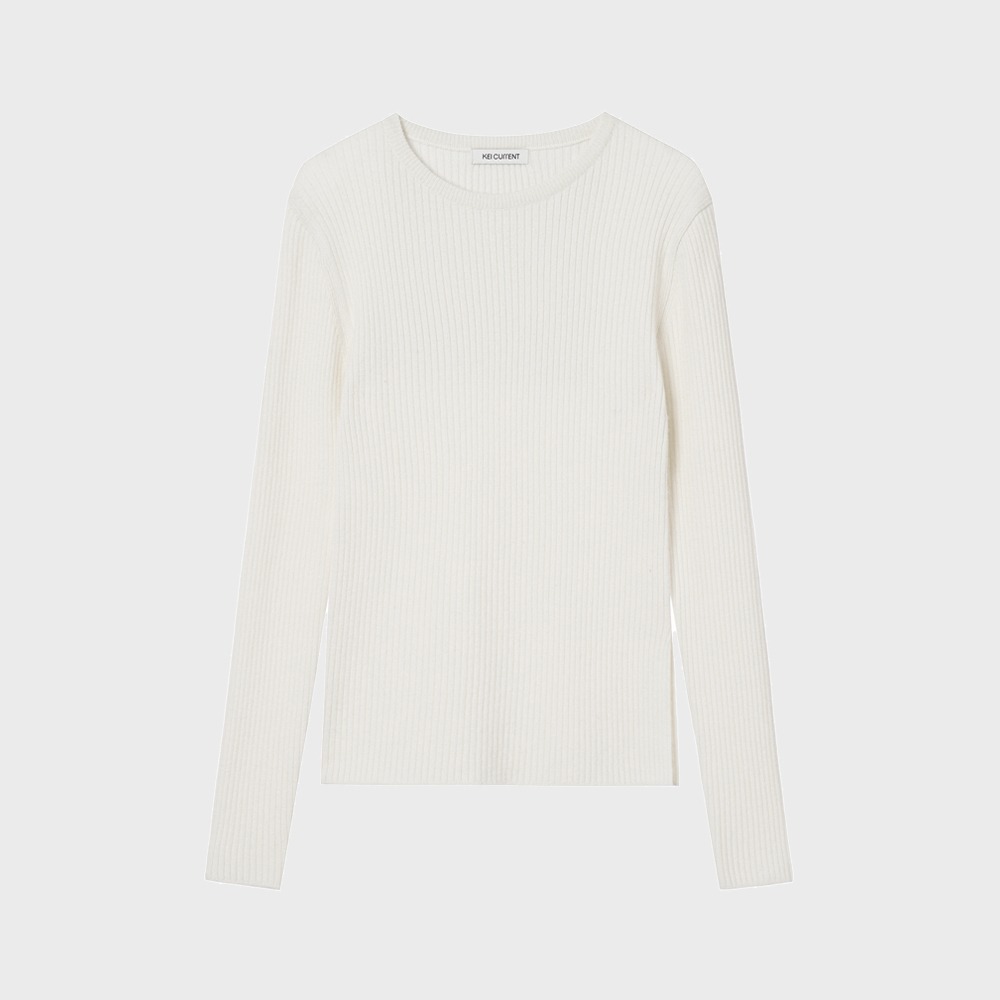 KEI CURRENTRib Sweater(Ivory)