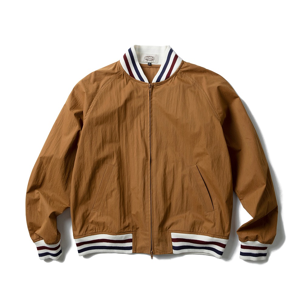 AMFEASTLightweight Beach Varsity Jacket(Brown)